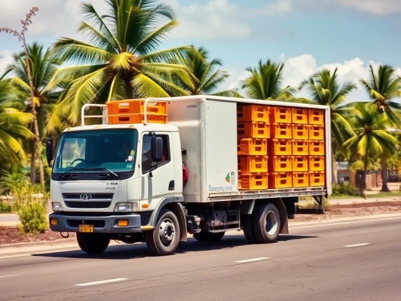 Candle Shine delivery truck loaded with beverage crates